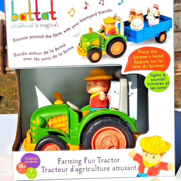Farming Fun Tractor W/Farmer & Your Barnyard Friends,Sheep, Horse,Cow, & Chicken - Picture 2 of 8